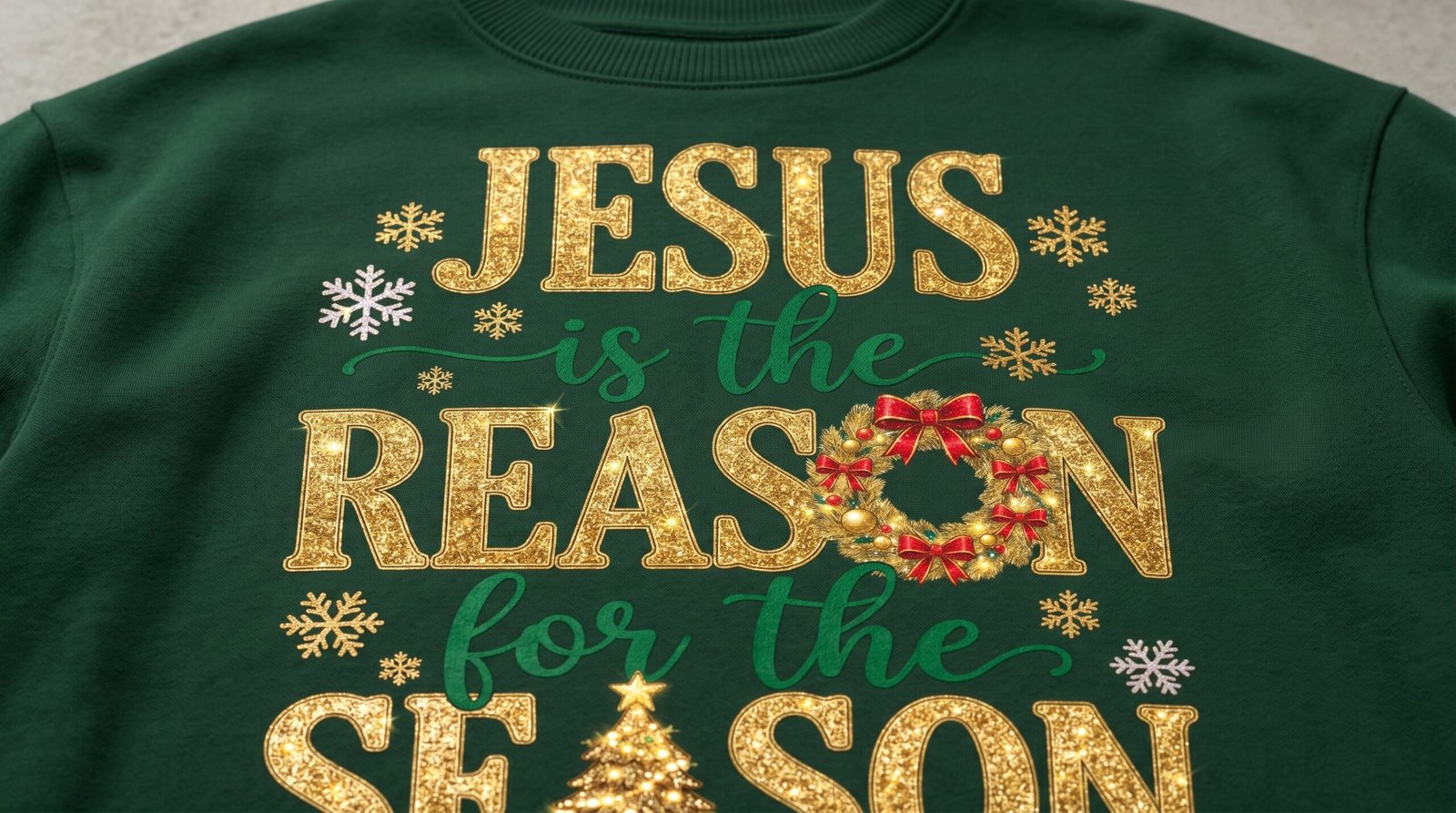 Jesus Is the Reason for the Season Sweatshirt | Christmas Faith Holiday - Image 5