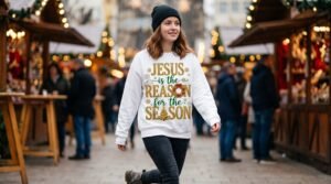 Jesus Is the Reason for the Season Sweatshirt | Christmas Faith Holiday