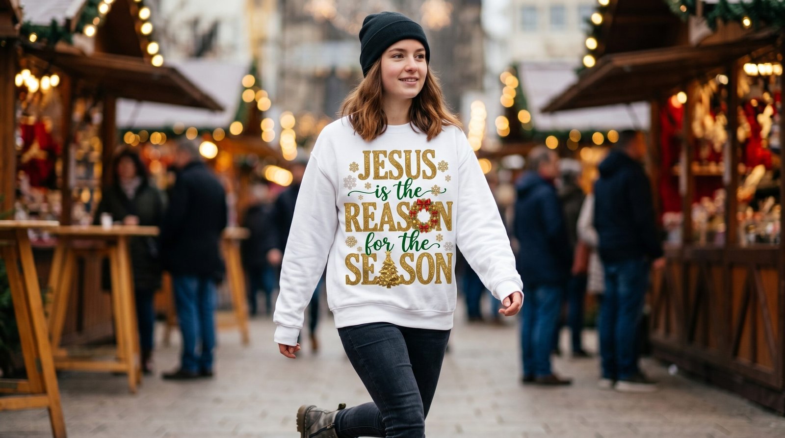 Jesus Is the Reason for the Season Sweatshirt | Christmas Faith Holiday