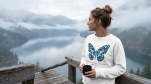 Butterfly Graphic Sweatshirt – "For I Know the Plans I Have for You" Inspirational Crewneck