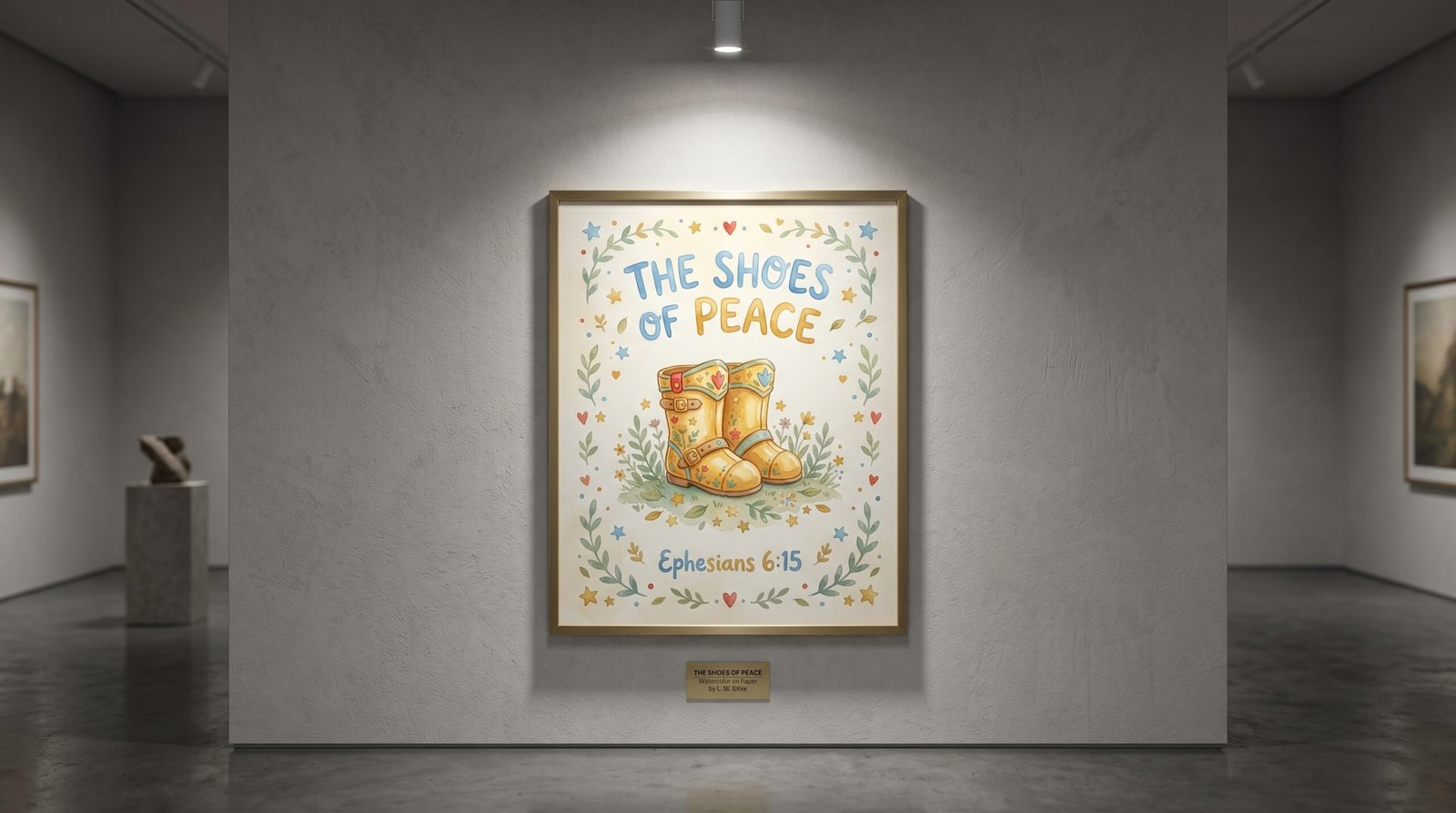 The Shoes of Peace Poster — Ephesians 6:15 Christian Wall Art (Rolled Poster) - Image 2