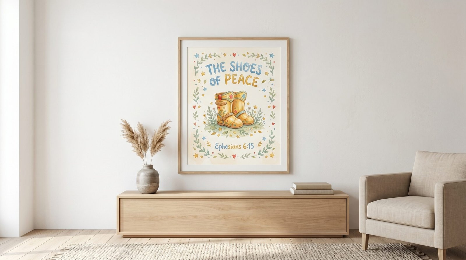 The Shoes of Peace Poster — Ephesians 6:15 Christian Wall Art (Rolled Poster) - Image 5