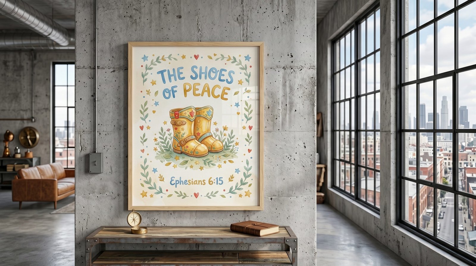 The Shoes of Peace Poster — Ephesians 6:15 Christian Wall Art (Rolled Poster) - Image 6