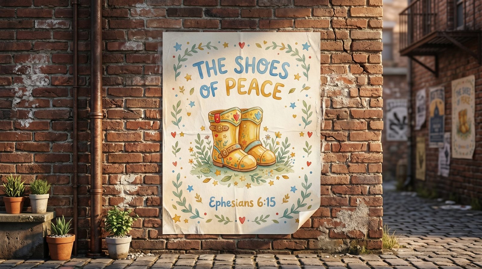 The Shoes of Peace Poster — Ephesians 6:15 Christian Wall Art (Rolled Poster) - Image 7