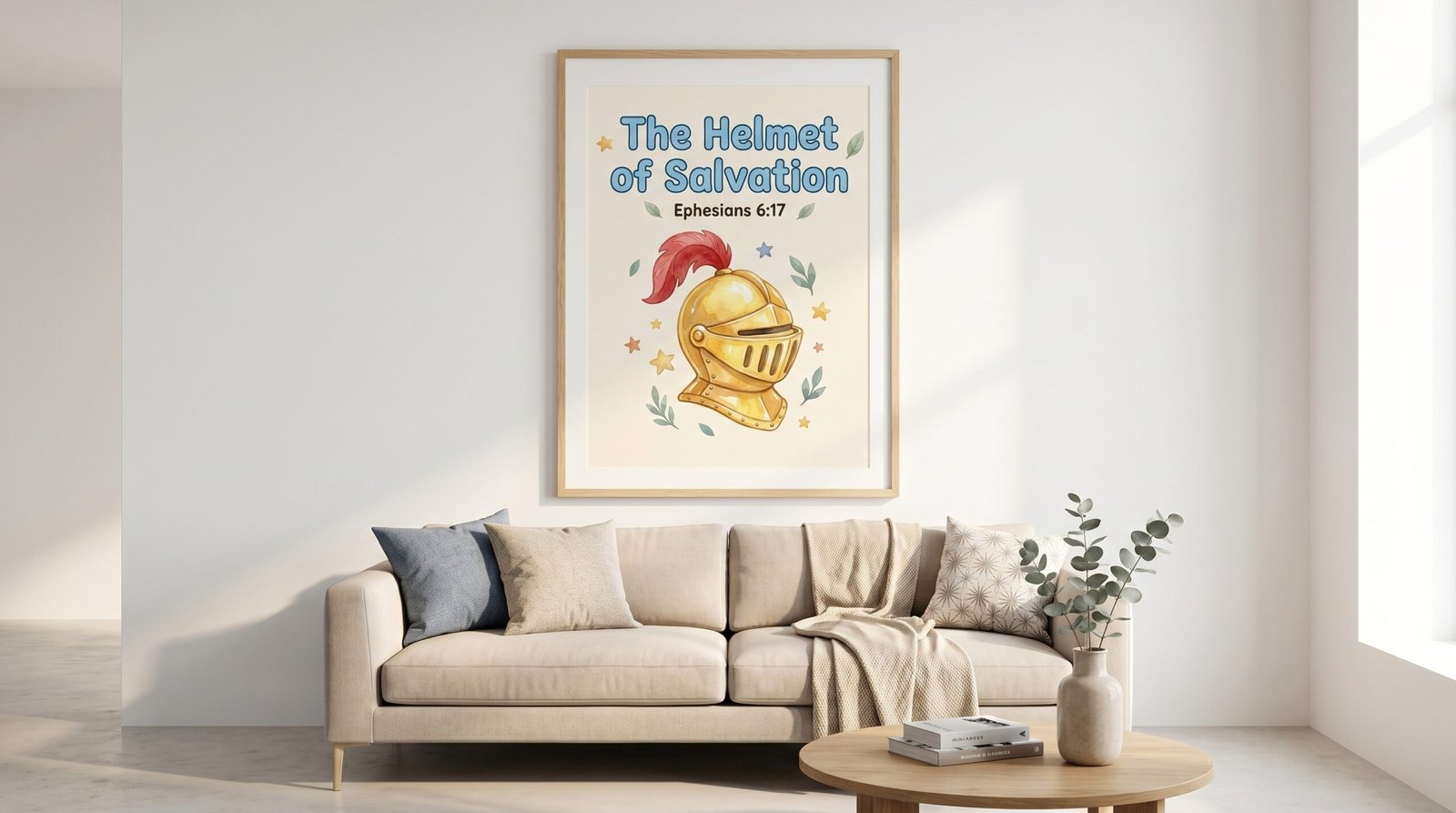 Helmet of Salvation Rolled Poster — Ephesians 6:17 Christian Wall Art - Image 2