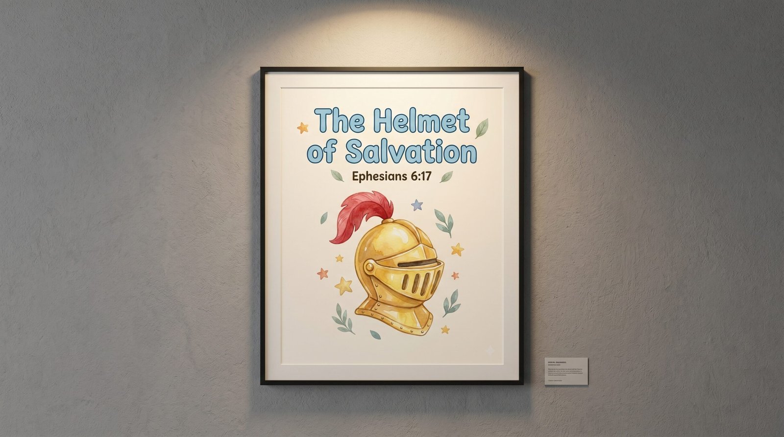 Helmet of Salvation Rolled Poster — Ephesians 6:17 Christian Wall Art - Image 4