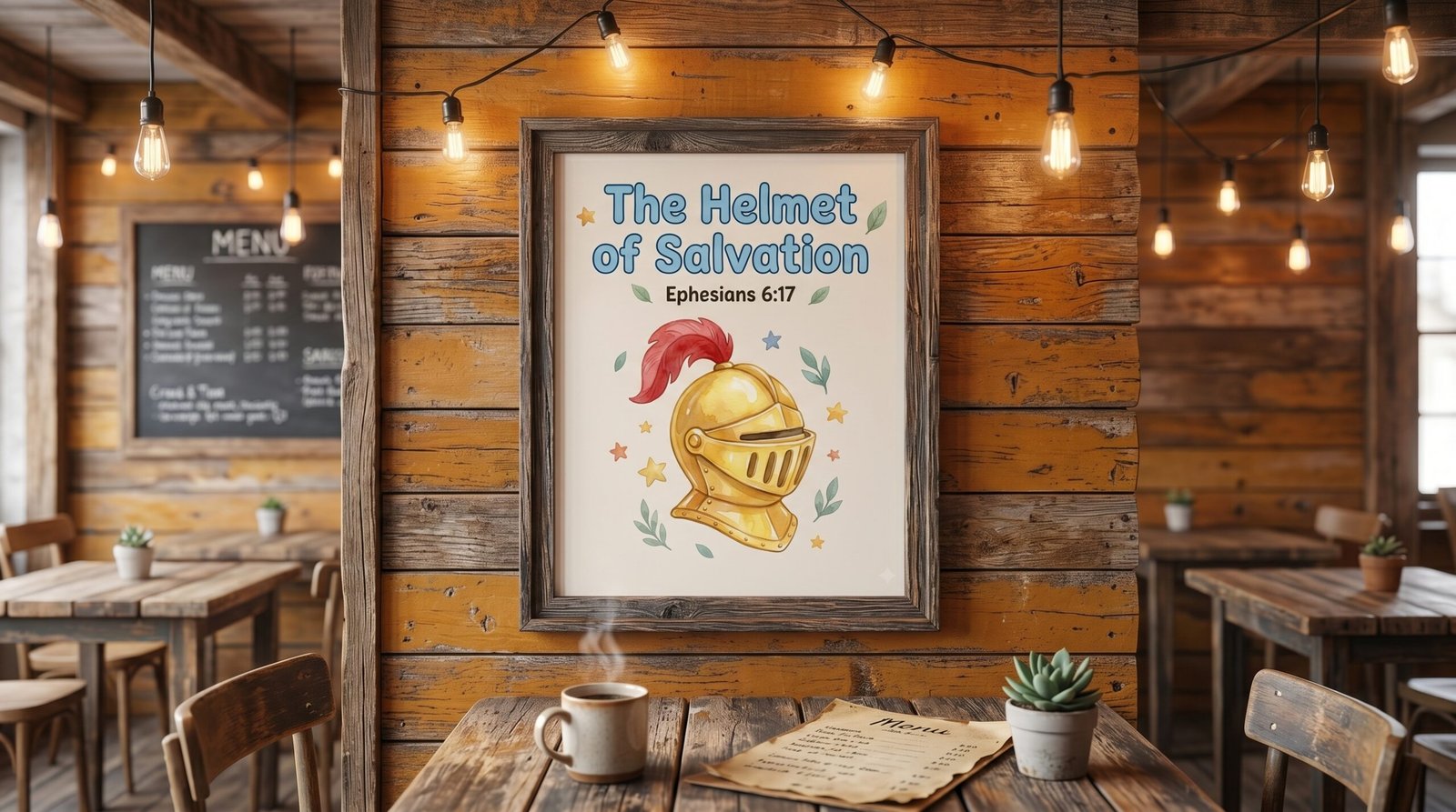 Helmet of Salvation Rolled Poster — Ephesians 6:17 Christian Wall Art - Image 5