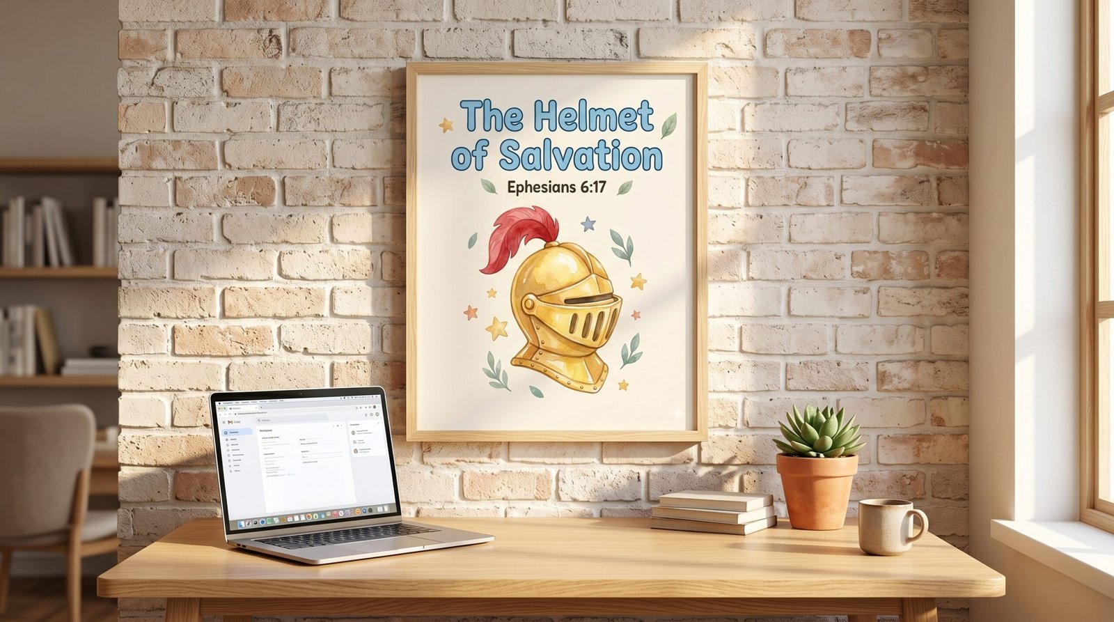 Helmet of Salvation Rolled Poster — Ephesians 6:17 Christian Wall Art - Image 7