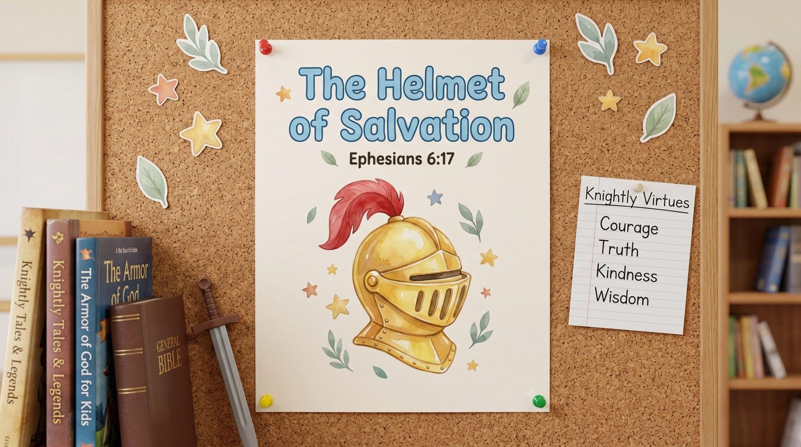 Helmet of Salvation Rolled Poster — Ephesians 6:17 Christian Wall Art - Image 6