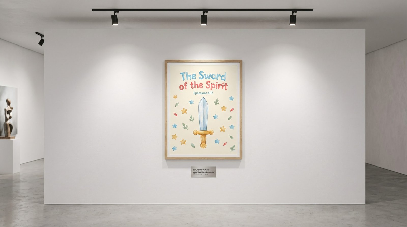 Sword of the Spirit Wall Poster — Ephesians 6:17 Bible Verse Nursery Art - Image 2