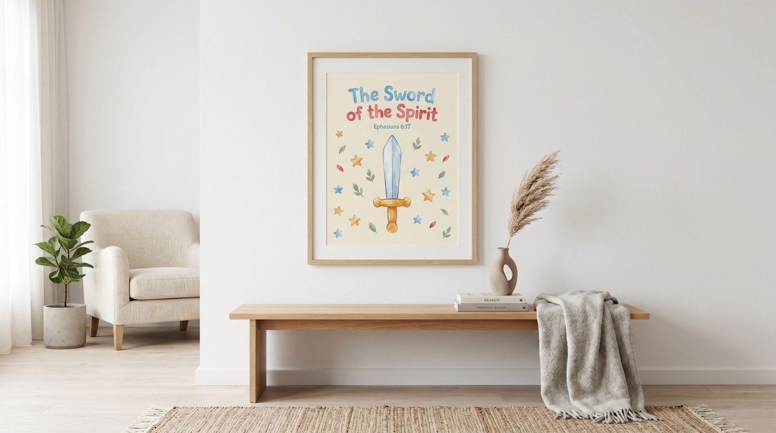 Sword of the Spirit Wall Poster — Ephesians 6:17 Bible Verse Nursery Art - Image 5