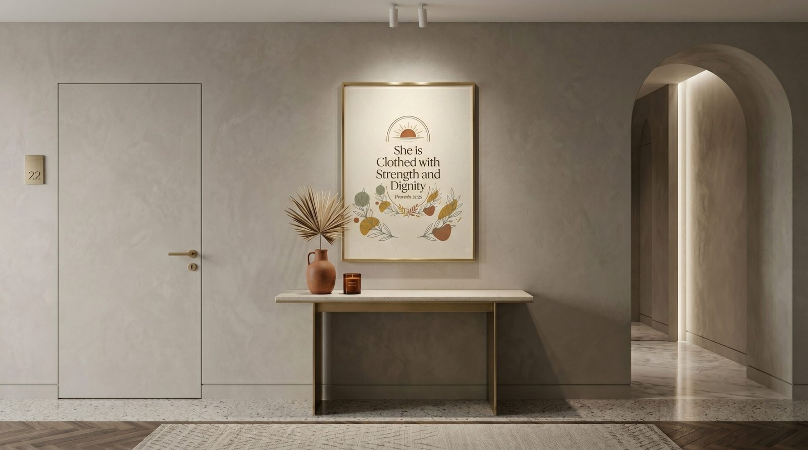 Rolled Poster — "She is Clothed with Strength and Dignity" Inspirational Wall Art (Proverbs 31:25) - Image 6