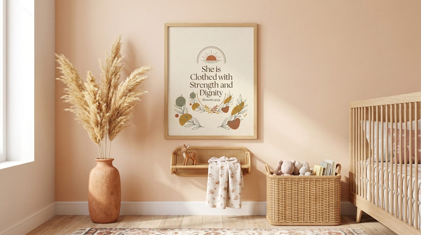 Rolled Poster — "She is Clothed with Strength and Dignity" Inspirational Wall Art (Proverbs 31:25) - Image 4