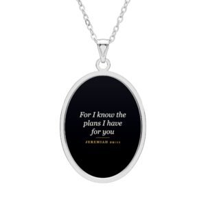 Jeremiah 29:11 Necklace, For I Know the Plans I Have for You, Christian Faith Gift, Bible Verse Pendant, Encouragement Gift