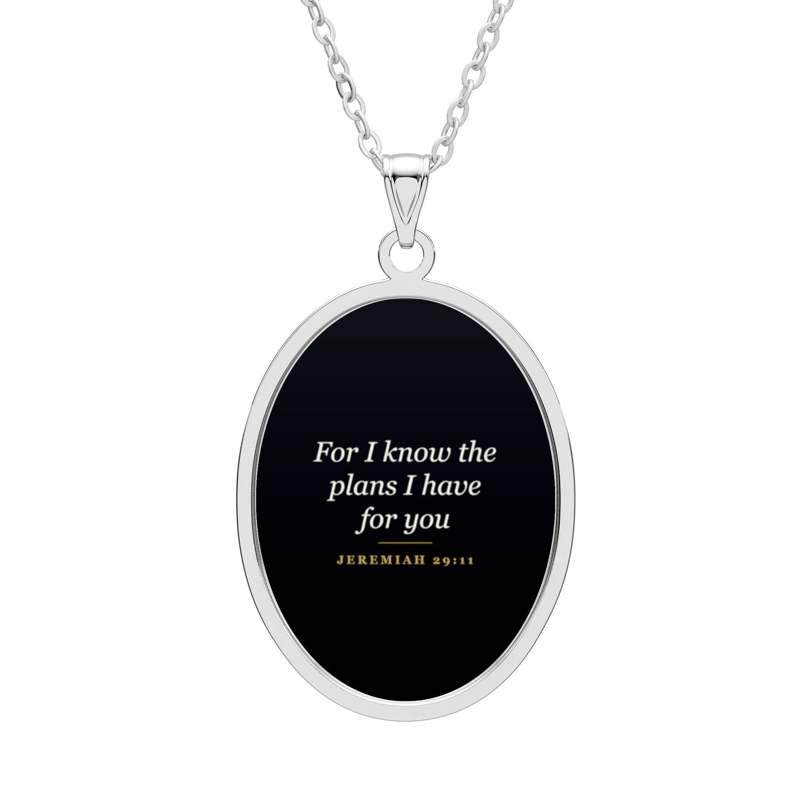 Jeremiah 29:11 Necklace, For I Know the Plans I Have for You, Christian Faith Gift, Bible Verse Pendant, Encouragement Gift
