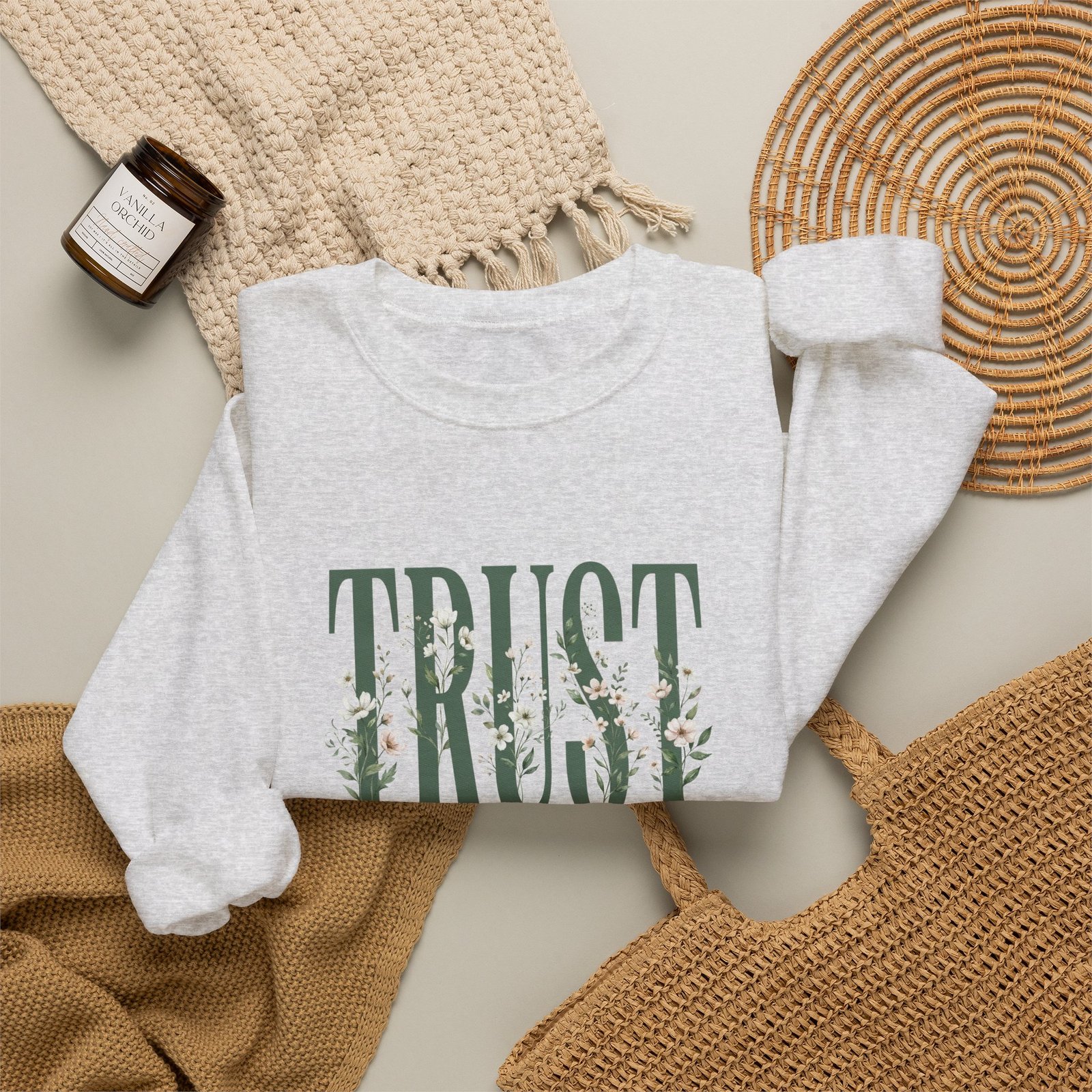 Trust in the Lord With All Your Heart Sweatshirt, Floral Christian Crewneck, Proverbs 3:5 Bible Verse, Faith Gift Women - Image 10