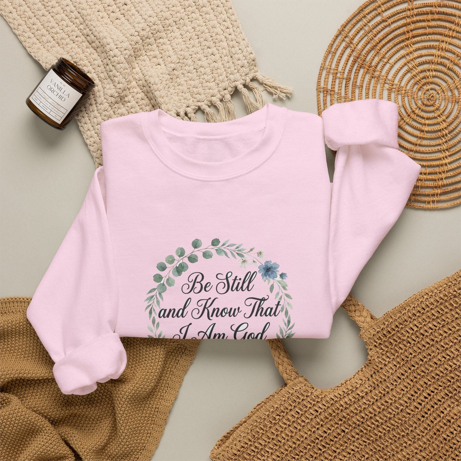 Be Still and Know That I Am God Sweatshirt, Floral Christian Crewneck, Psalm 46:10 Bible Verse, Faith Gift for Women - Image 26
