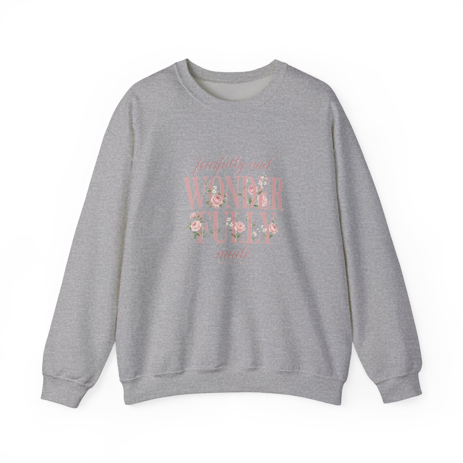 Fearfully and Wonderfully Made Sweatshirt, Floral Christian Crewneck, Psalm 139:14 Bible Verse, Faith Gift for Women - Image 16
