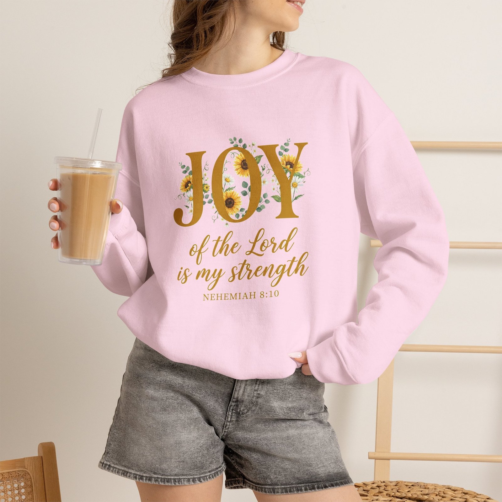 The Joy of the Lord Is My Strength Sweatshirt, Sunflower Christian Crewneck, Nehemiah 8:10 Verse, Faith Gift Women - Image 26