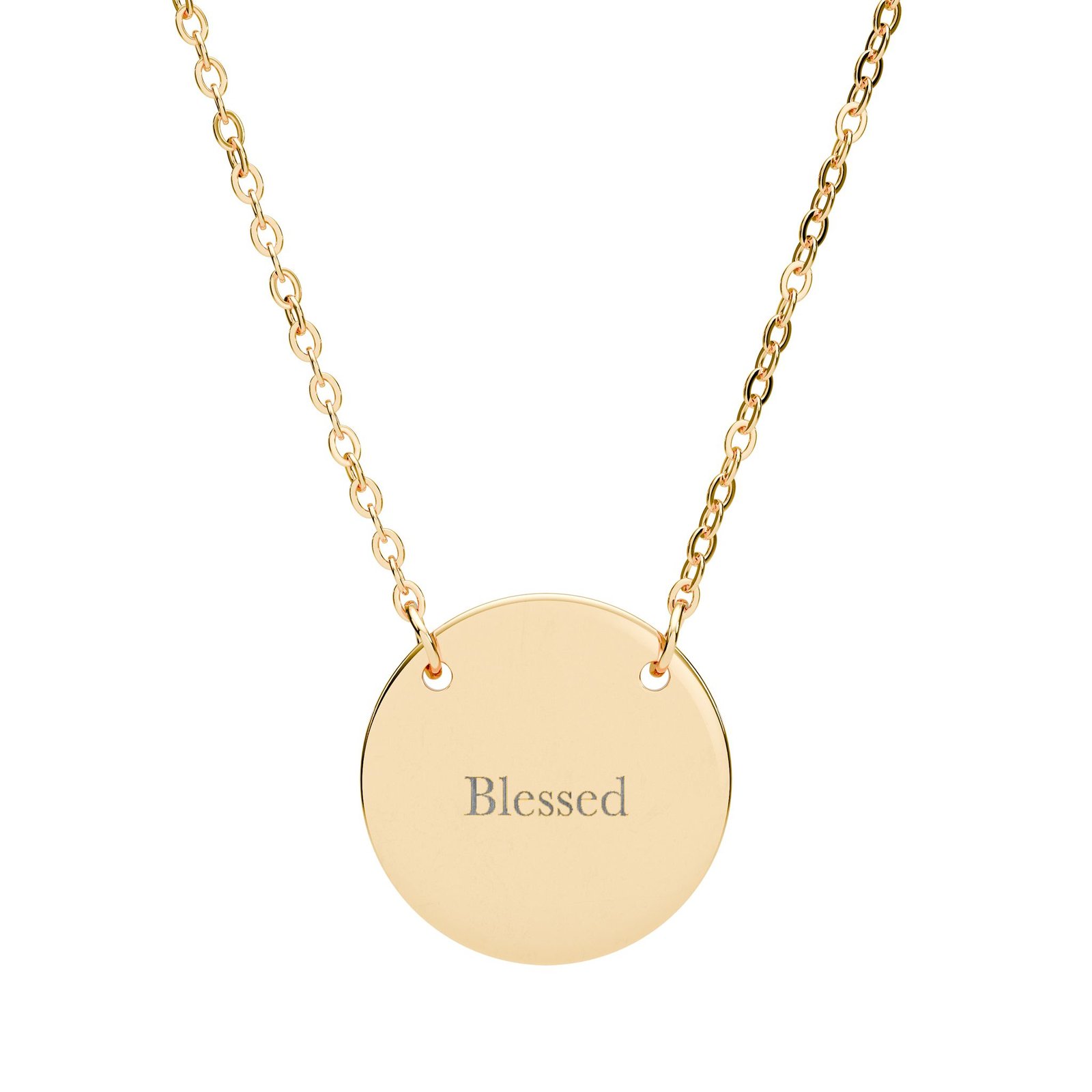 Blessed Circle Necklace, Engraved Christian Faith Gift, Bible Verse Pendant, Religious Gift for Her - Image 4