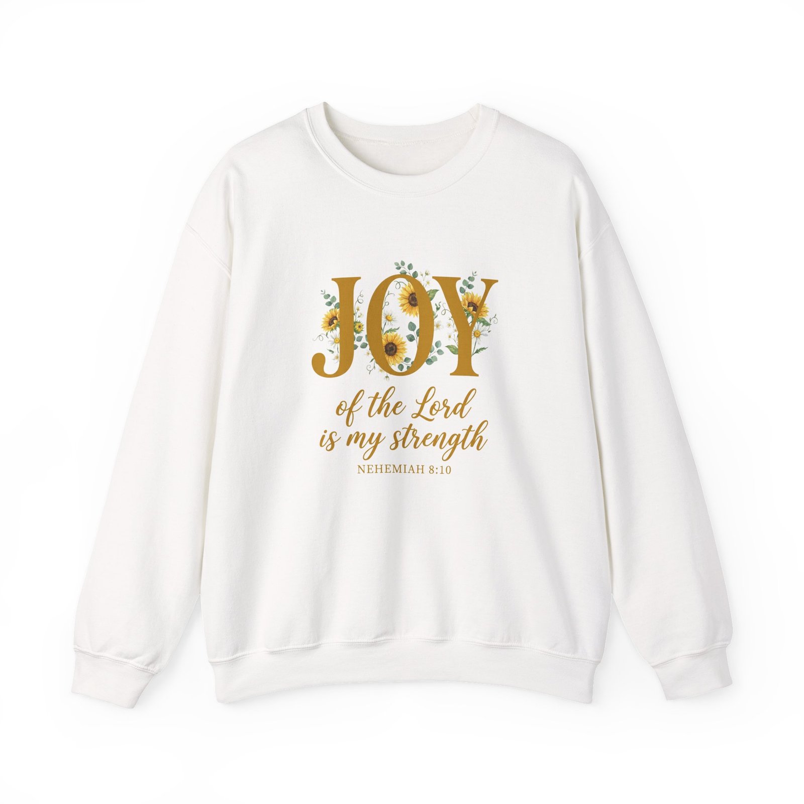 The Joy of the Lord Is My Strength Sweatshirt, Sunflower Christian Crewneck, Nehemiah 8:10 Verse, Faith Gift Women - Image 3