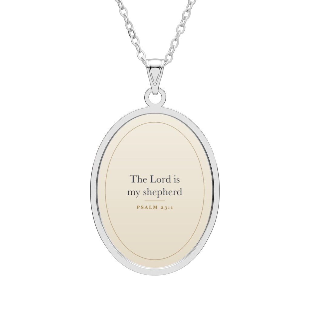 Psalm 23:1 Necklace, The Lord is My Shepherd, Christian Faith Gift, Bible Verse Pendant Jewelry, Religious Gift