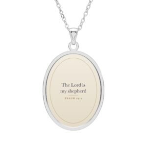 Psalm 23:1 Necklace, The Lord is My Shepherd, Christian Faith Gift, Bible Verse Pendant Jewelry, Religious Gift