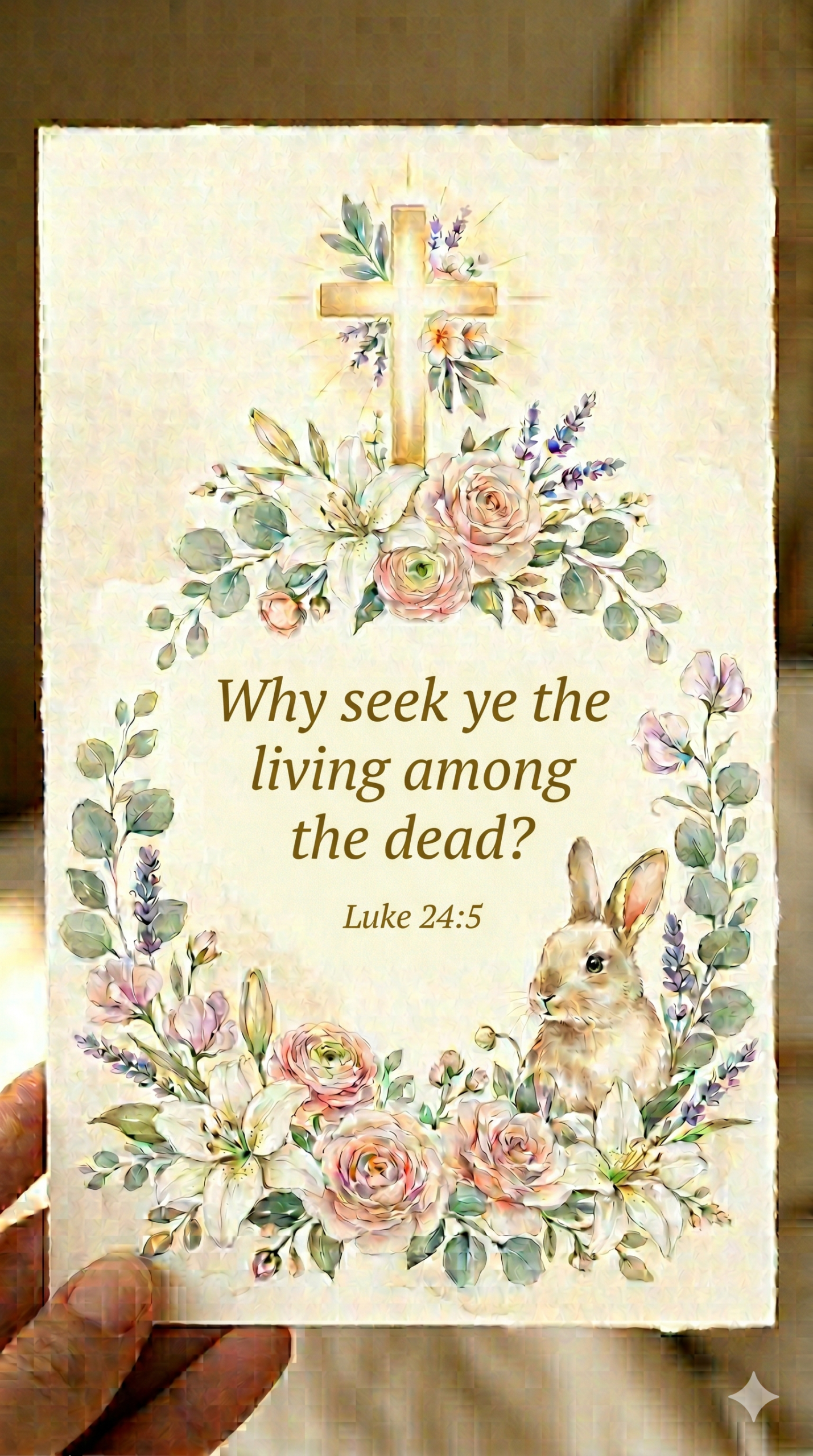 Christian Easter Cards, Vintage Floral Bible Verse, 20 PNG (Digital Download)