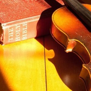 Bible Violin Watercolor Christian Wall Art (Digital Download)