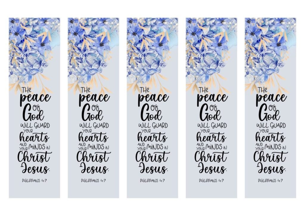 Floral Bible Verse Bookmarks | Christian Scripture Art (Digital Download)