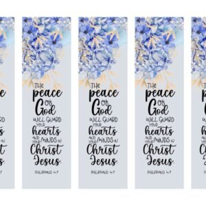 Floral Bible Verse Bookmarks | Christian Scripture Art (Digital Download)