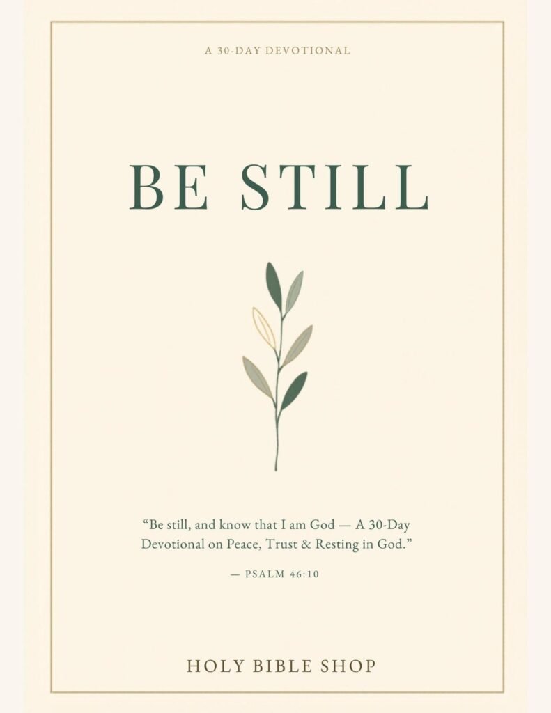 Be Still 30-Day Devotional Journal, Christian Bible Verse Reflections (Digital Download)