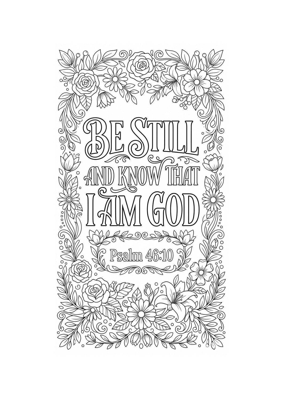 Bible Verse Coloring Pages Set, Scripture Coloring Book for Kids Adults (PDF Download)