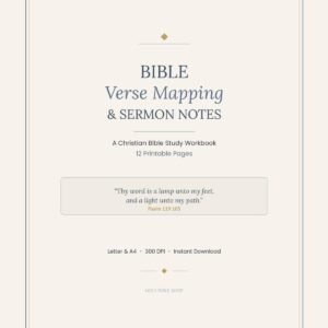 Bible Verse Mapping & Sermon Notes Workbook (Digital Download)