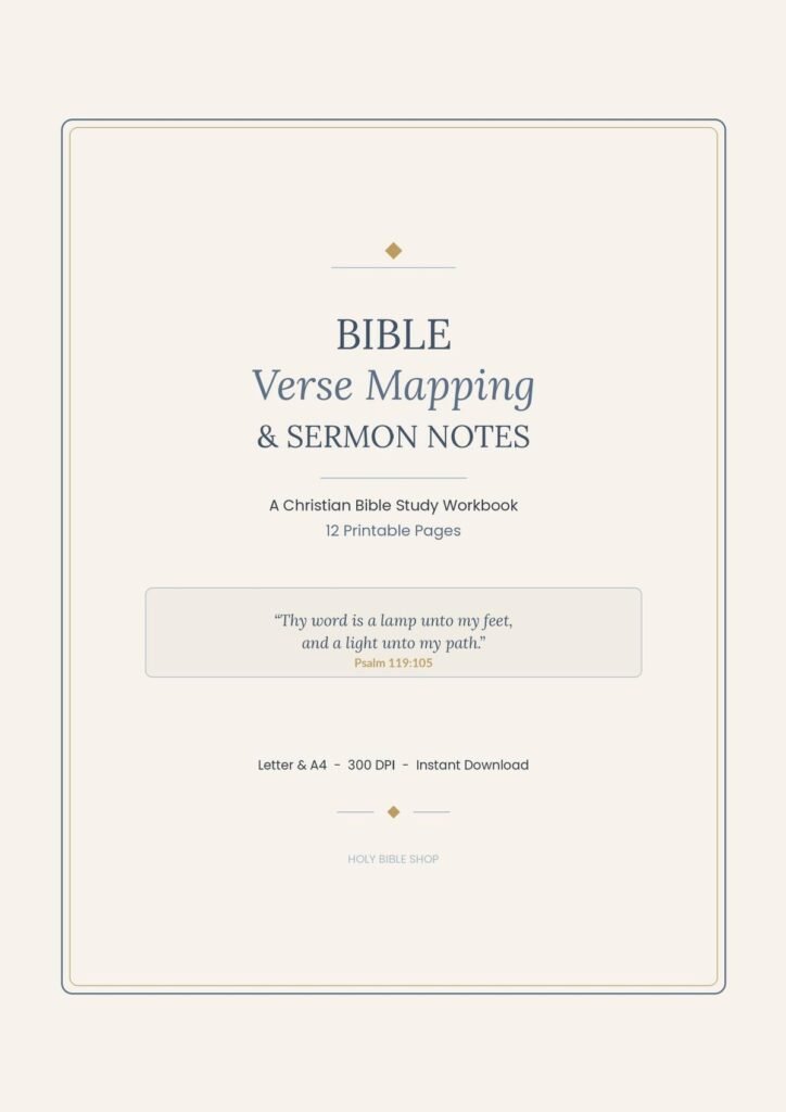 Bible Verse Mapping & Sermon Notes Workbook (Digital Download)