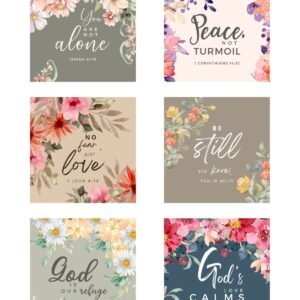 Floral Bible Verse Cards, Christian Scripture, Prayer Journal (Digital Download)
