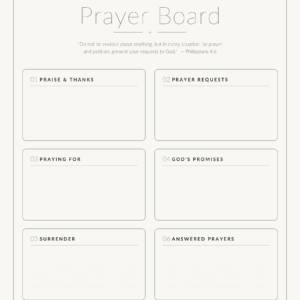 Prayer Board Printable, Stained Glass Christian Wall Art, Prayer Journal Kit, Bible Verse Prayer List, Scripture Tracker, Instant Download