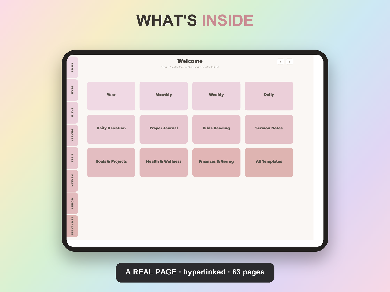 Christian Daily Planner Undated | Christian Faith Planner GoodNotes iPad | Prayer, Bible Reading, Devotion | Blush Pink - Image 7