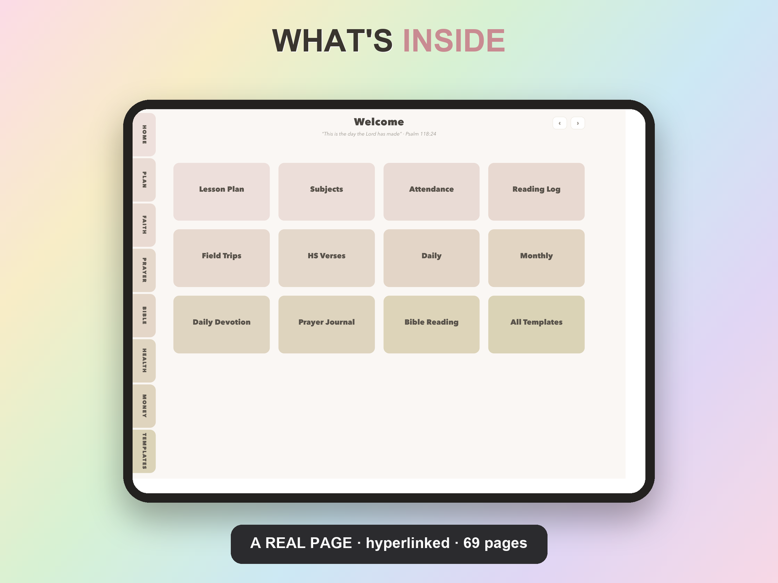 Christian Homeschool Planner Undated | Christian Faith Planner GoodNotes iPad | Neutral Boho - Image 7