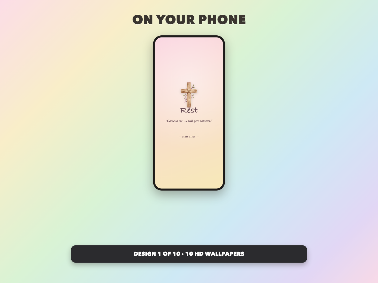 Peace & Rest Wallpapers | Christian Phone Wallpapers | Scripture Lock Screen | iPhone Android HD Digital - Image 4