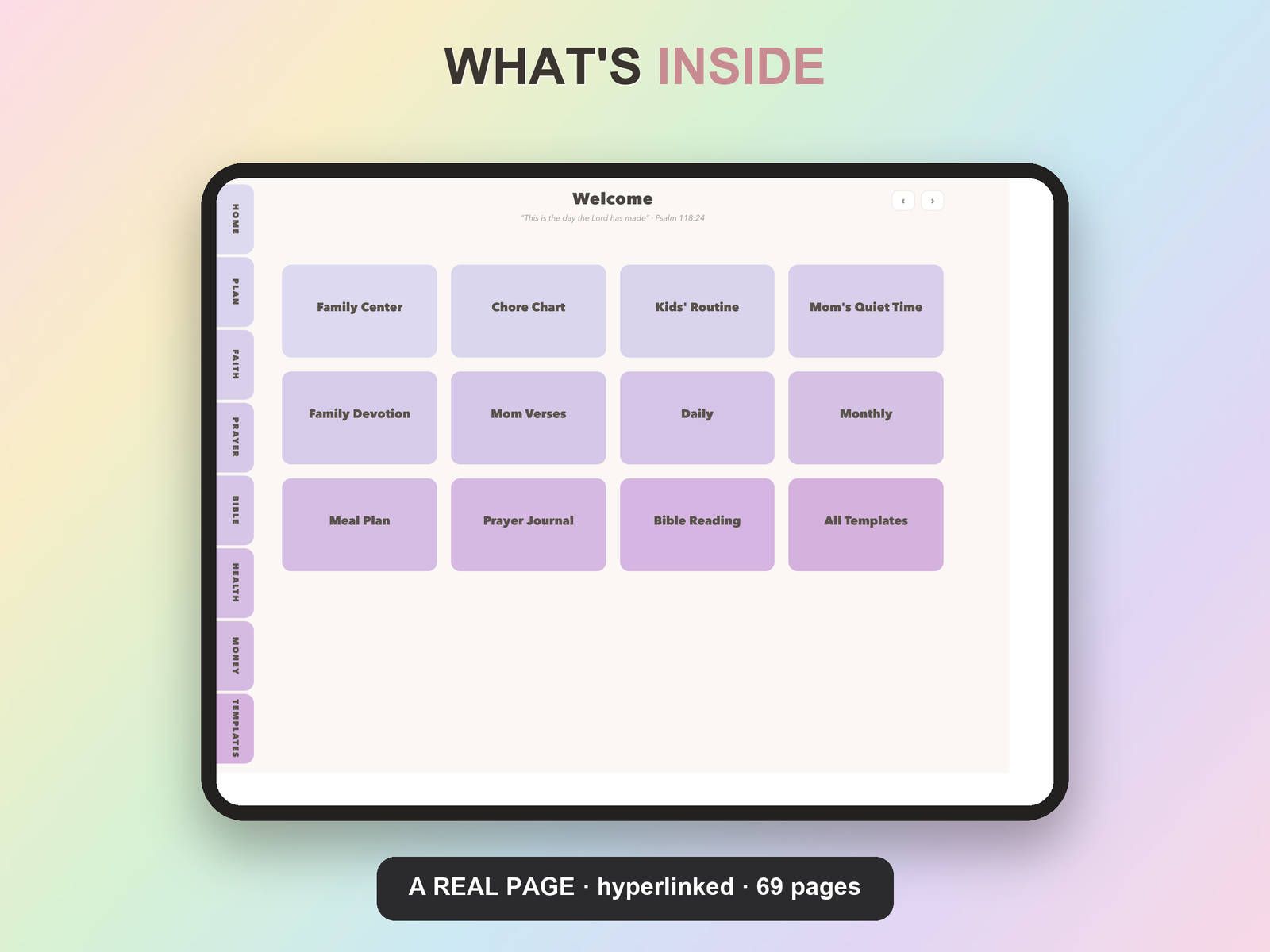 Christian Mom Planner Undated | Christian Faith Planner GoodNotes iPad | Lavender - Image 7