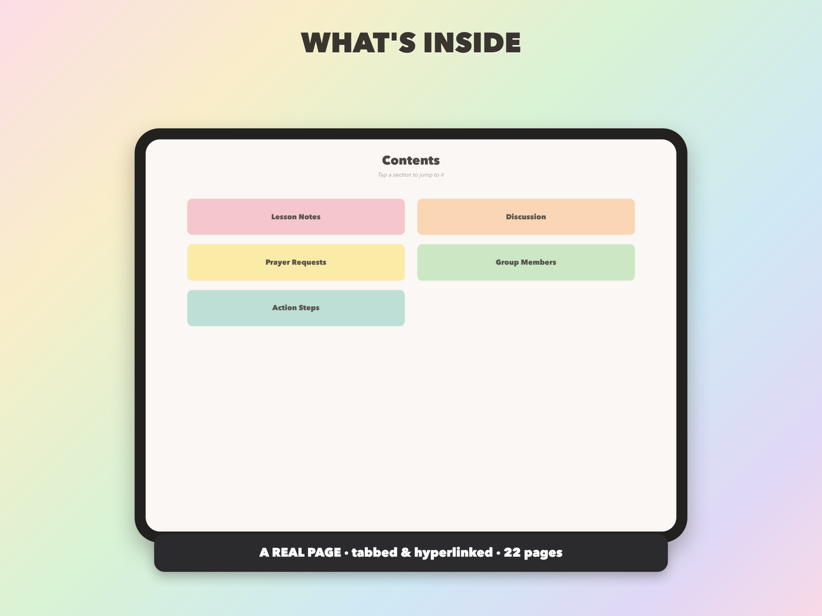 Small Group Notebook | Christian Digital Notebook | Tabbed Hyperlinked GoodNotes iPad | Bible - Image 4