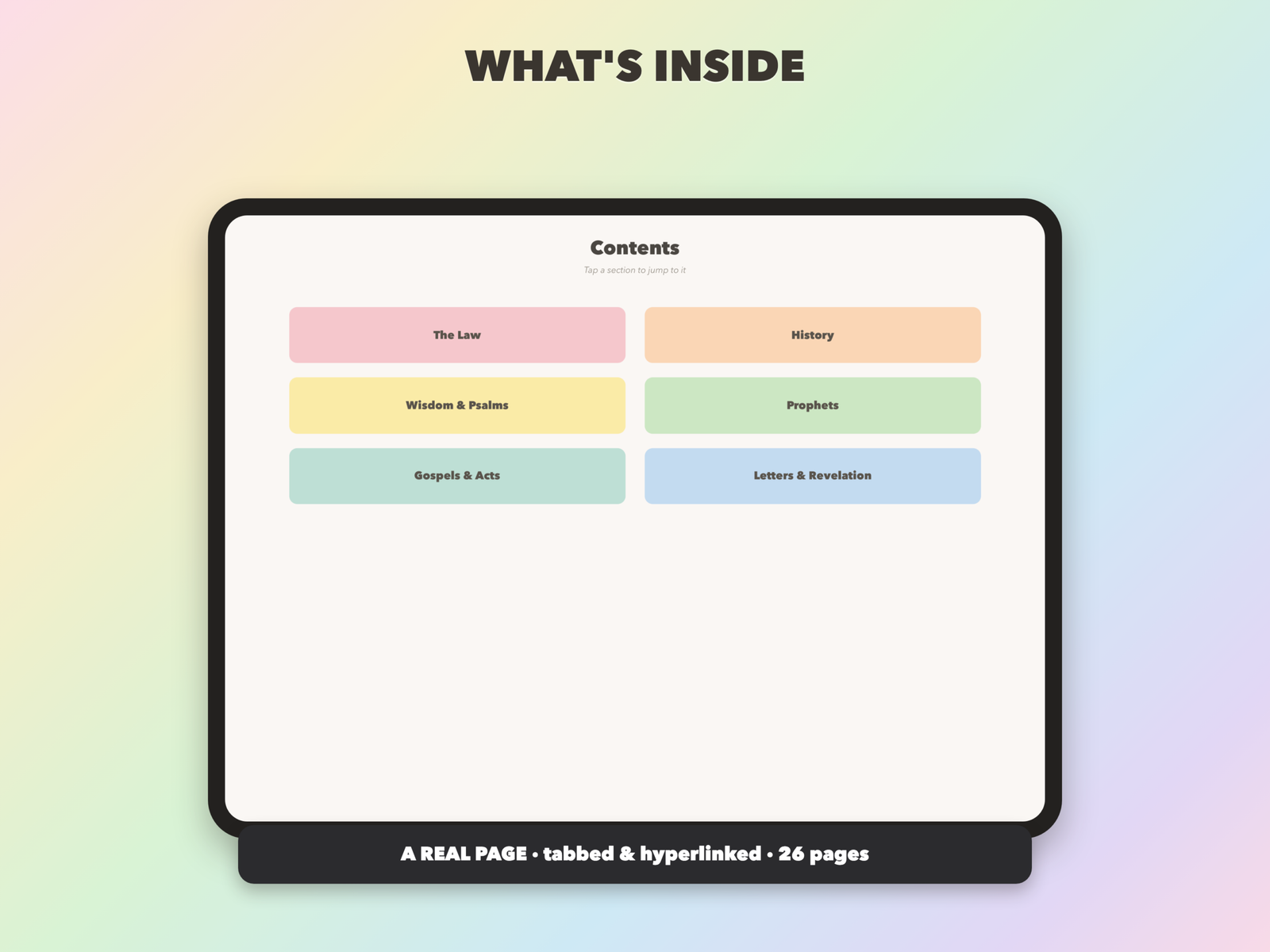 Bible Study Notebook | Christian Digital Notebook | Tabbed Hyperlinked GoodNotes iPad | Bible - Image 4