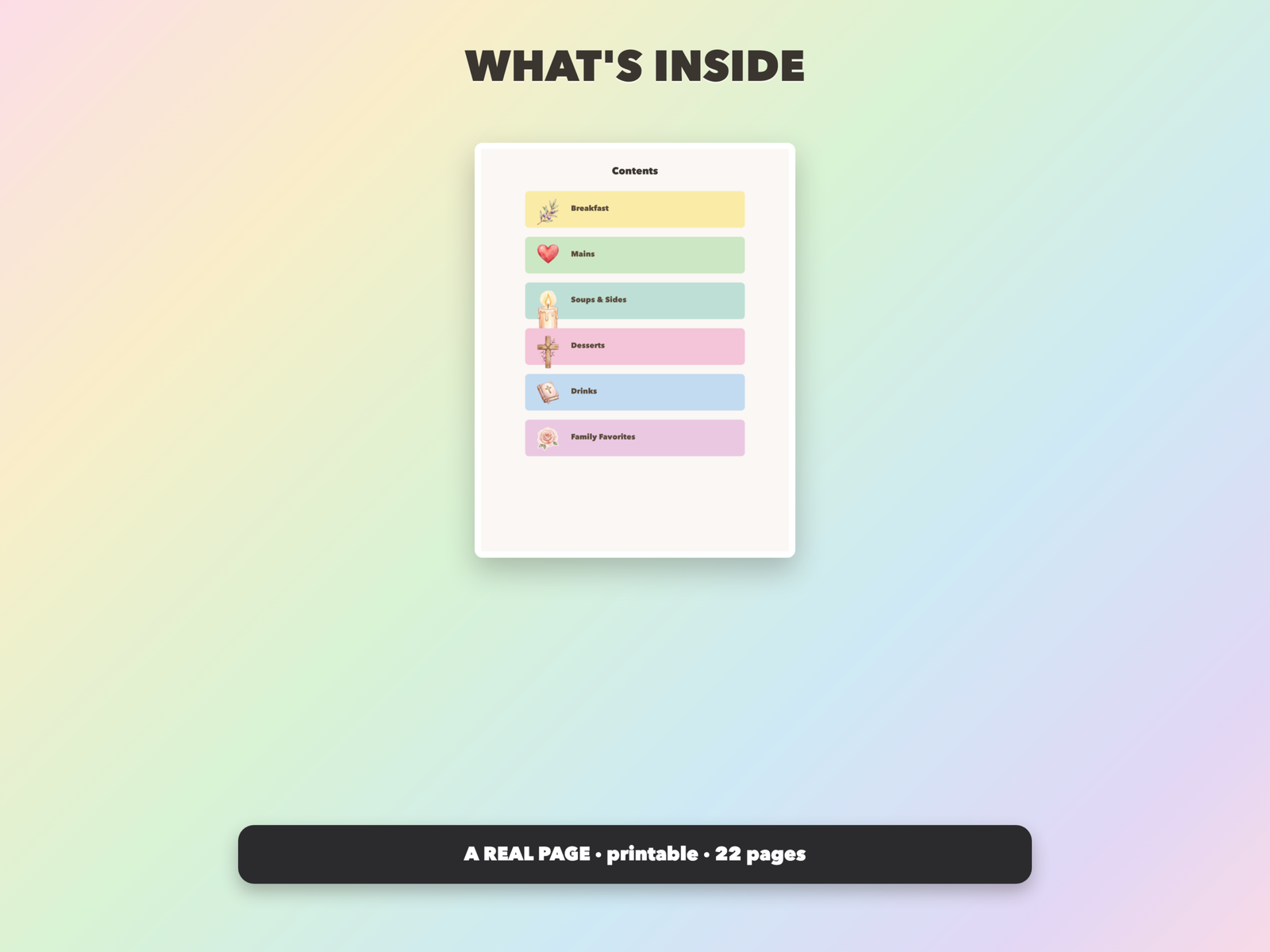 Faith Family Recipe Book | Christian Printable | Faith Digital Download | Bible | Instant Download - Image 4