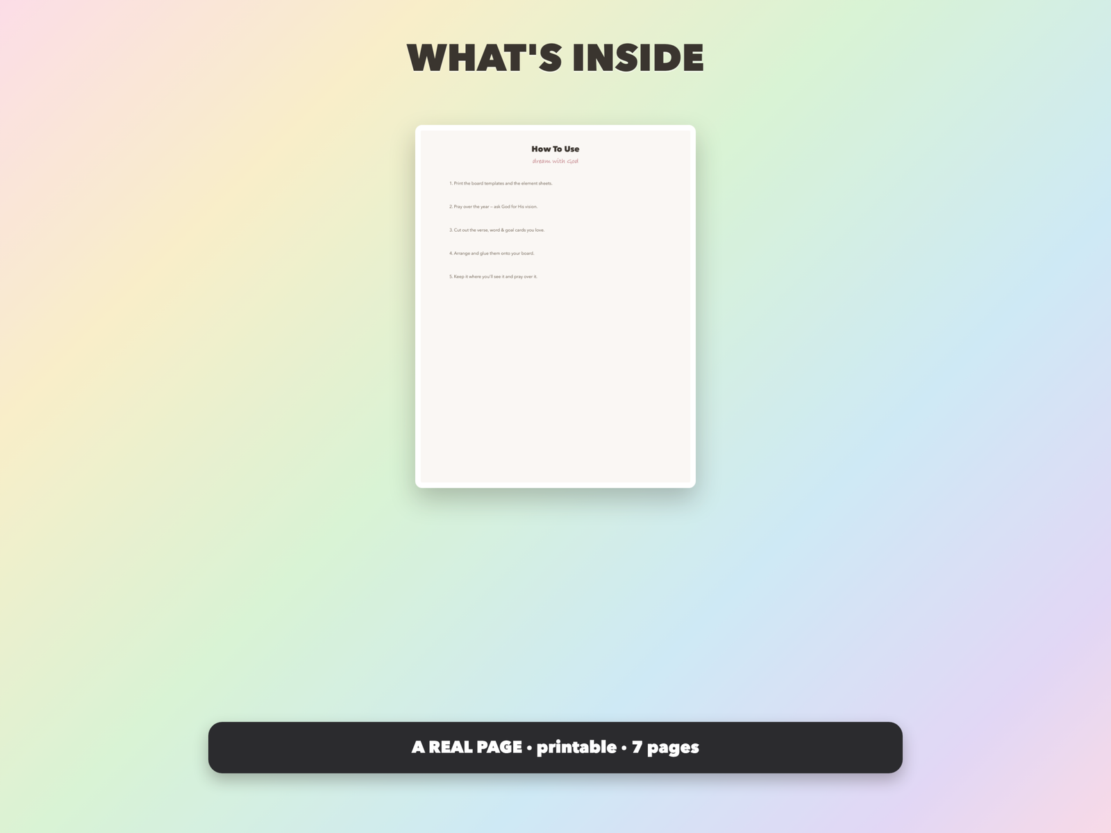 Christian Vision Board Kit | Christian Printable | Faith Digital Download | Bible | Instant Download - Image 4