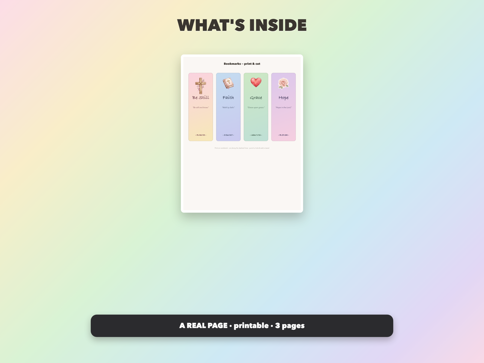 Christian Bookmarks Pack | Christian Printable | Faith Digital Download | Bible | Instant Download - Image 4