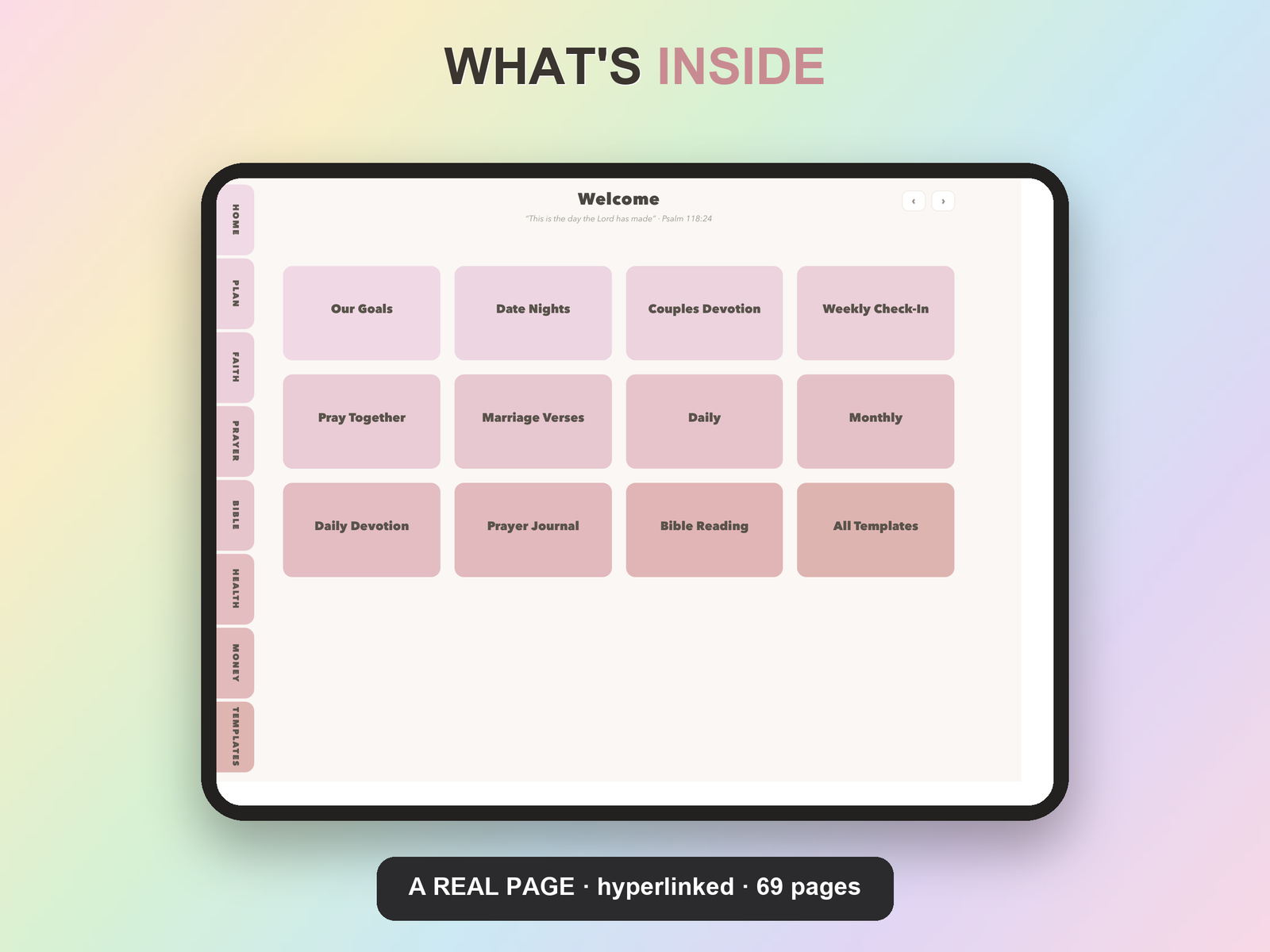 Christian Couples Planner Undated | Christian Faith Planner GoodNotes iPad | Blush Pink - Image 7