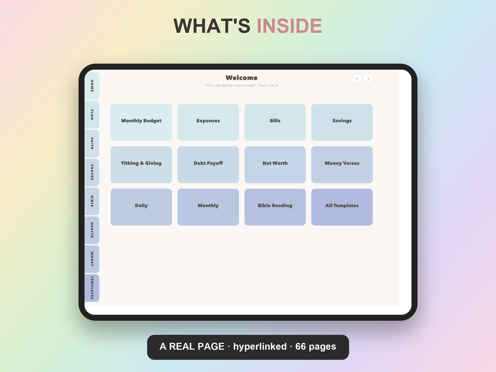 Stewardship Budget Planner Undated | Christian Faith Planner GoodNotes iPad | Dusty Blue - Image 7