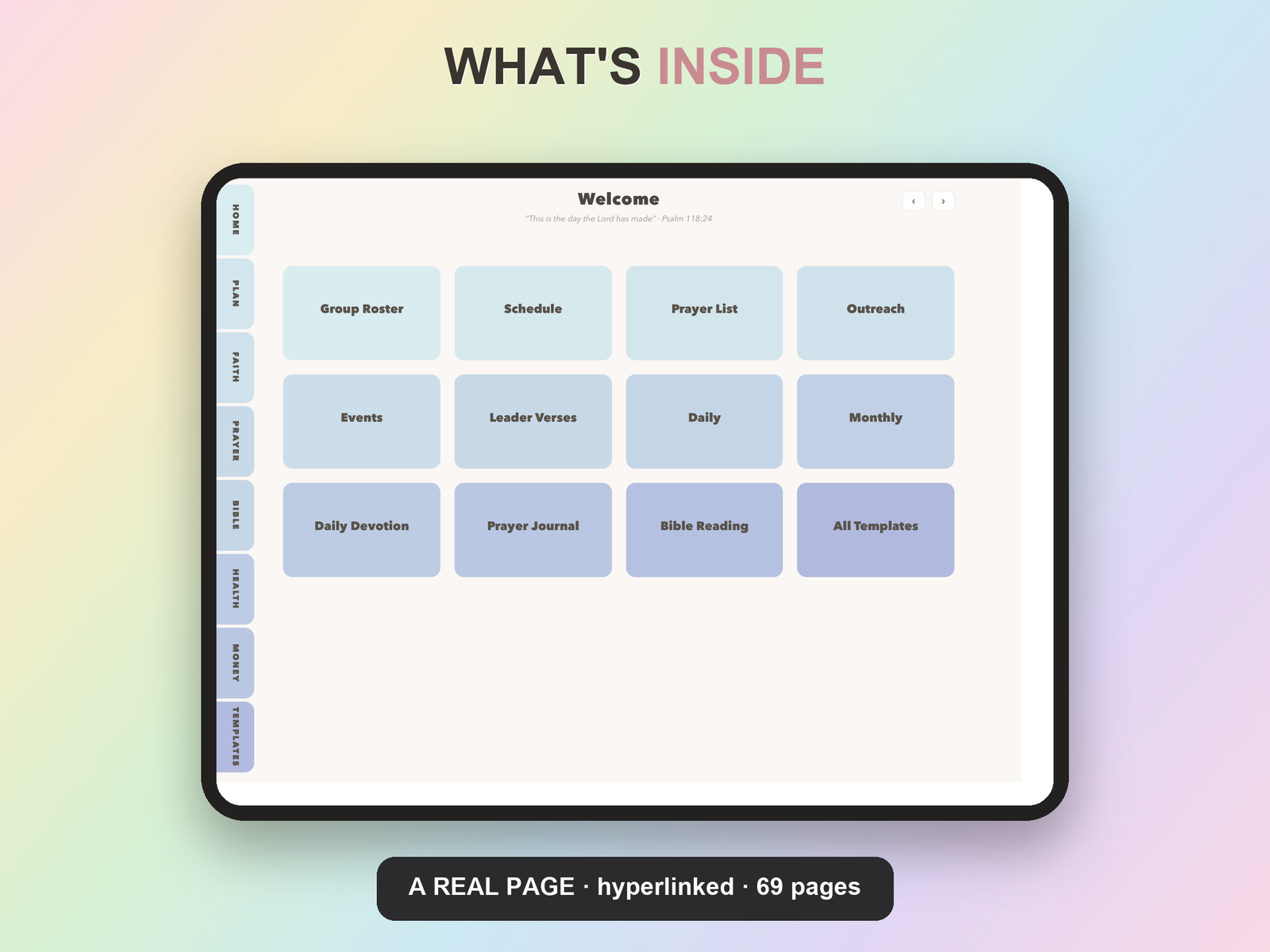 Small Group Leader Planner Undated | Christian Faith Planner GoodNotes iPad | Dusty Blue - Image 7