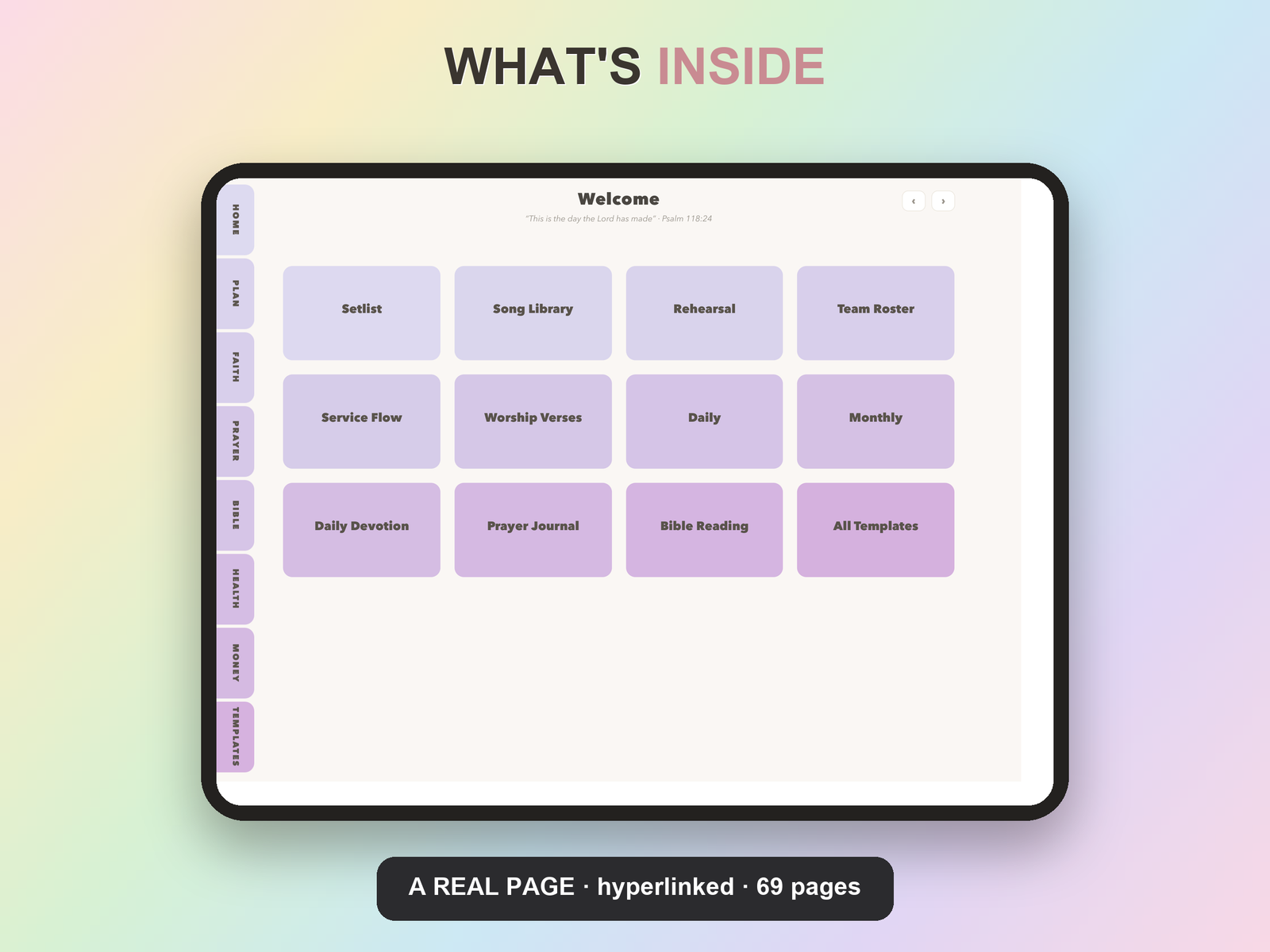 Worship Leader Planner Undated | Christian Faith Planner GoodNotes iPad | Lavender - Image 7